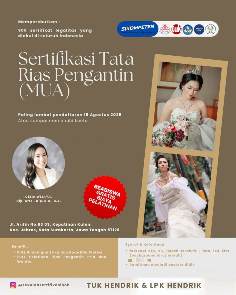 house of hendrik sertikasi tata rias pengantin jawa tengah