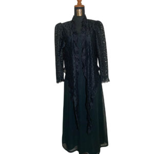dress mama hitam outer broklat pesta