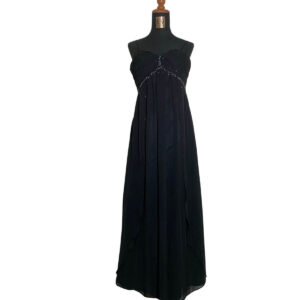 dress mama hitam simpel payet dada pesta