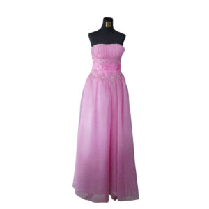 dress pink gliter payet dada graperi panjang pesta remaja