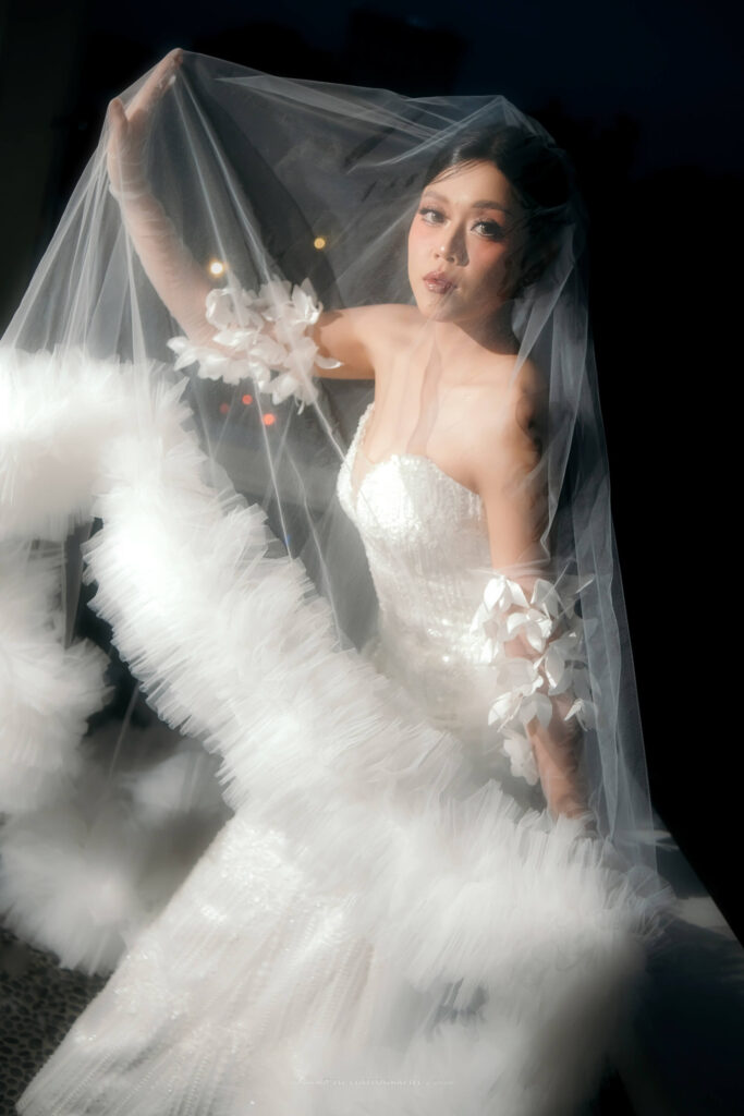wedding show vows on fire gaun pengantin tulle ruffles veil house of hendrik
