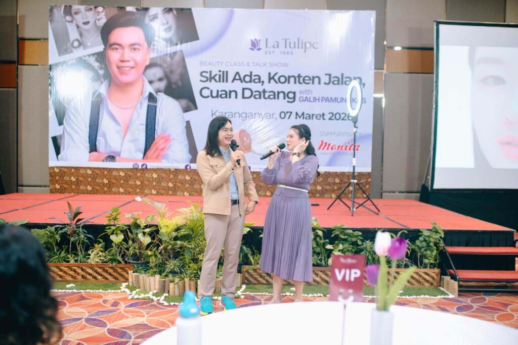 workshop latulipe galih mua galih pamungkas mc duet panggung talk show karanganyar