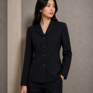 jas wanita hitam empat kancing slim fit ld 100cm pesta formal