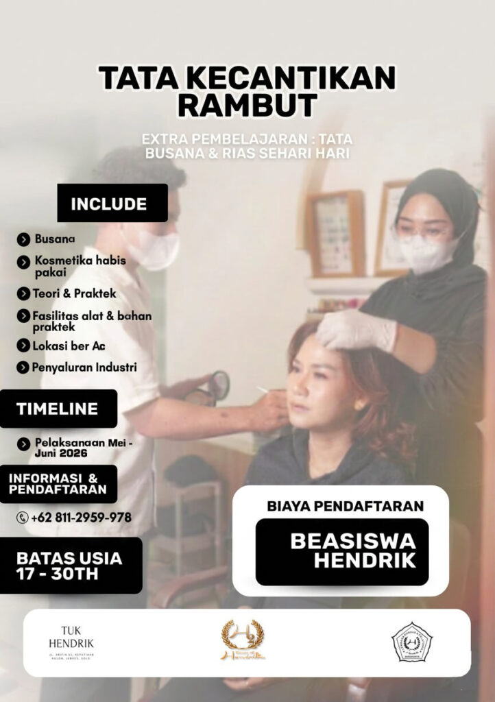 tkr tata kecantikan rambut house of hendrik surakarta
